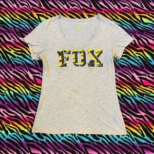 Fox Gray Tee with Yellow Accents